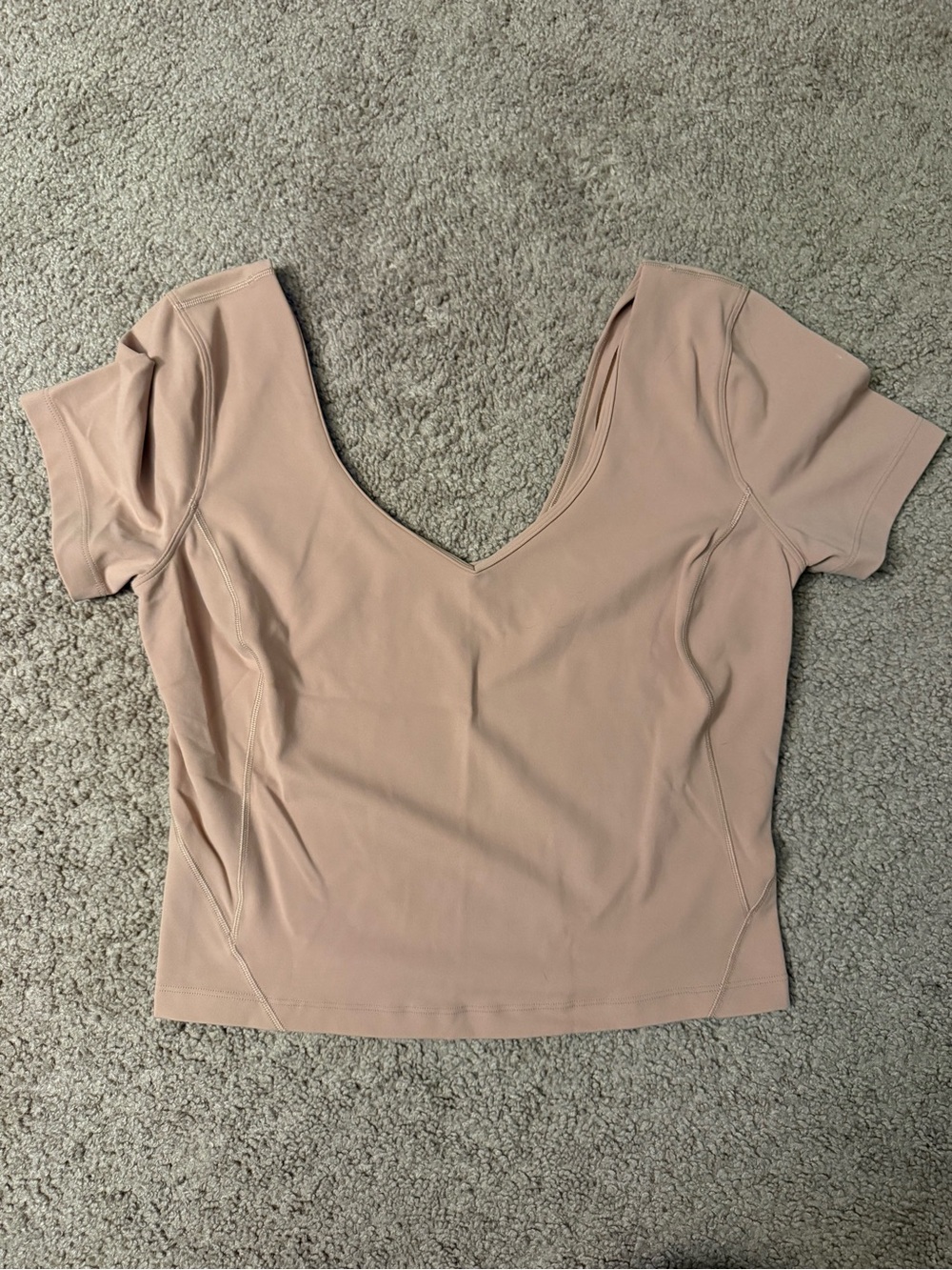 Lululemon Nude Scoop Neck Short Sleeve Top
